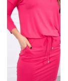 Viscose dress aptemptu at the waistm (Fuksijos)