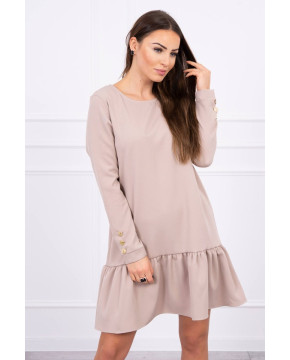 Suknelė su sagutėmis (Smėlio spalvos) Suknelė su sagutėmis (Smėlio spalvos)