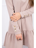 Suknelė su sagutėmis (Smėlio spalvos)