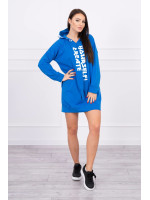 Suknelė su gobtuvu Oversize (Mėlyna)