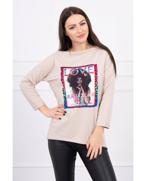 Palaidinė su aplikacija American Girl (Smėlio spalva) Palaidinė su aplikacija American Girl (Smėlio spalva)