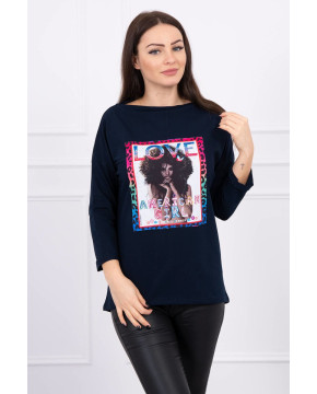 Palaidinė su aplikacija American Girl (Tamsiai mėlyna) Palaidinė su aplikacija American Girl (Tamsiai mėlyna)