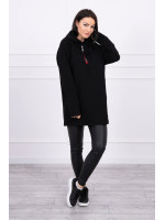 Tunika su užtrauktuku ir gobtuvu (Juoda)