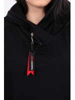 Tunika su užtrauktuku ir gobtuvu (Juoda)