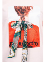 Palaidinė su 3D kaspino iliustracija (Šviesiai) (Rožinė)