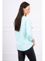 Palaidinė su 3D kaspino iliustracija (Mėtos)