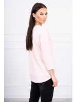 Palaidinė su 3D katino aplikacija (Šviesiai) pinjk