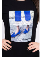 Suknelė su aplikacija (Juoda)