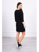 Suknelė su aplikacija (Juoda)