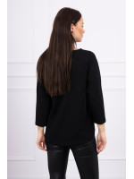 Palaidinė su flamingo aplikacija 3D (Juoda)