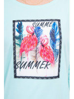 Palaidinė su flamingo aplikacija 3D (Mėtos)