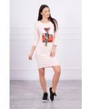 Suknelė su stilinga 3D aplikacija (Šviesiai) (Rožinė)