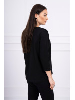 Palaidinė su imitaciniais perlais (Juoda)