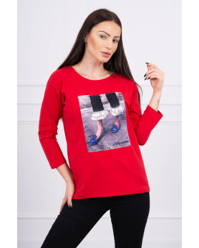 Palaidinė su imitaciniais perlais (Raudona) Palaidinė su imitaciniais perlais (Raudona)