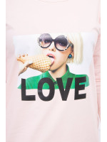 Suknelė su užrašu LOVE (Šviesiai) (Rožinė)