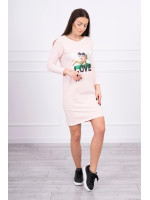 Suknelė su užrašu LOVE (Šviesiai) (Rožinė)