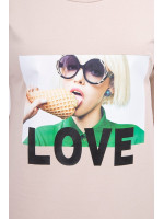 Suknelė su užrašu LOVE (Smėlio spalva)