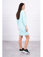 Suknelė su užrašu Honey girl (Mėtos)