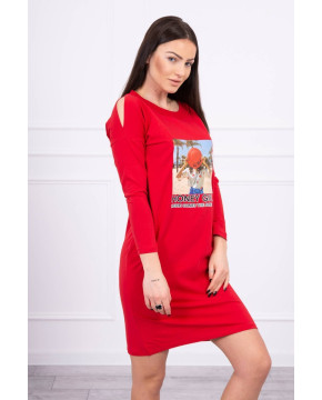 Suknelė su užrašu Honey girl (Raudona) Suknelė su užrašu Honey girl (Raudona)