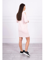 Suknelė su užrašu Honey girl (Šviesiai) (Rožinė)