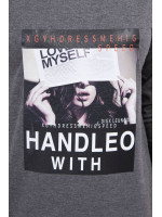 Suknelė su užrašu ,,Handleo With" su (Grafito)