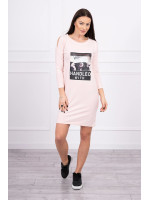 Suknelė su užrašu Handle su (Šviesiai) (Rožinė)