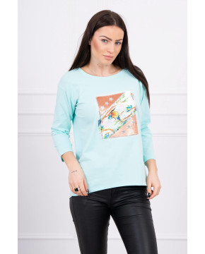 Palaidinė su aplikacija 3D Bird (Mėtos)