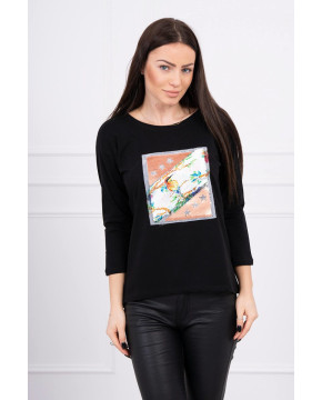 Palaidinė su aplikacija 3D Bird (Juoda) Palaidinė su aplikacija 3D Bird (Juoda)