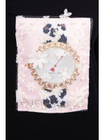 Suknelė su prisiųta grafika (Juoda)