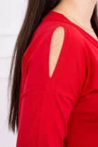 Suknelė su kaspino 3D aplikacija (Raudona)