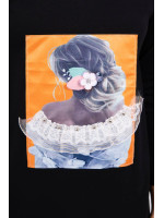 Suknelė su piešiniu (Juoda)