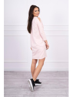 Suknelė su išraiškinga 3D aplikacija (Šviesiai) (Rožinė)