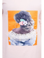 Suknelė su išraiškinga 3D aplikacija (Šviesiai) (Rožinė)