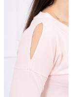 Suknelė su išraiškinga 3D aplikacija (Šviesiai) (Rožinė)