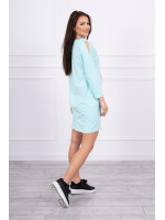 Suknelė su išraiškinga 3D aplikacija (Mėtos)