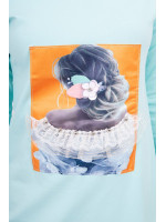 Suknelė su išraiškinga 3D aplikacija (Mėtos)