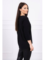 Palaidinė su spalvota 3D aplikacija (Juoda)