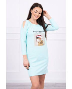 Suknelė su 3D skrybelės atvaizdu (Mėtos) Suknelė su 3D skrybelės atvaizdu (Mėtos)