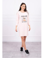 Suknelė su šiuolaikiška aplikacija (Šviesiai) (Rožinė)