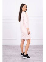 Suknelė su šiuolaikiška aplikacija (Šviesiai) (Rožinė)