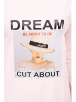 Suknelė su šiuolaikiška aplikacija (Šviesiai) (Rožinė)