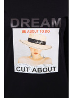 Suknelė su aplikacija (Juoda)