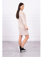 Suknelė su užrašu (Smėlio spalvos)