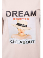 Suknelė su užrašu (Smėlio spalvos)