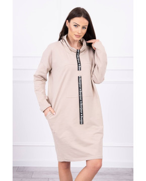 Suknelė su juostele priekyje (Šviesi smėlio spalva)