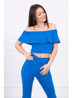 Kostiumėlis su atvirais pečiais (Mėlyna)