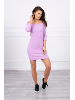 Aptempta suknelė - atvirais pečiais (Violetinė)