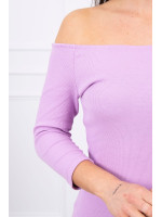 Aptempta suknelė - atvirais pečiais (Violetinė)