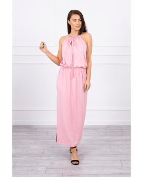 Boho suknelė su petnešėlėmis (Šviesiai) (Rožinė) Boho suknelė su petnešėlėmis (Šviesiai) (Rožinė)