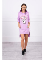 Suknelė su spalvinga aplikacija (Violetinė)